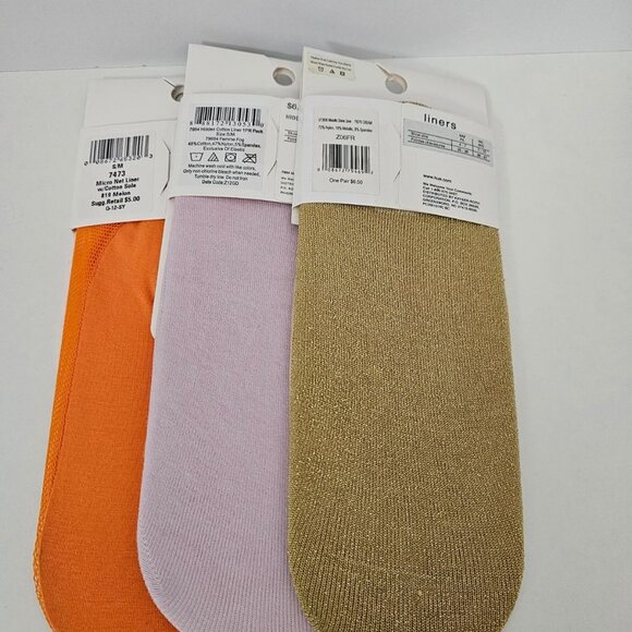 HUE Set of 3 Small Shoe Liners One Size - Picture 2 of 2